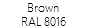 Brown RAL 8016